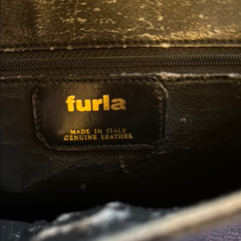Furla Blue Mini Bag with Gold Hardware - Picture 7 of 9